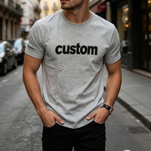 Camiseta Personalizada de Manga Corta para Hombre, Corte Ajustado, Cuello Redondo, Algodón, Estampado de Letras, Estilo Casual Urbano - Product Image 3