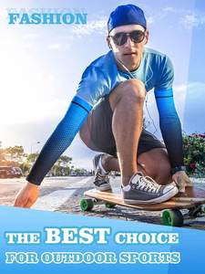 Custom Printed Eco-Friendly Spandex/Polyester Unisex Seamless Sports <b>Arm</b> <b>Sleeve</b> Sets Quick-Dry Anti-Bacterial Outdoor Cycling - Product Image 5