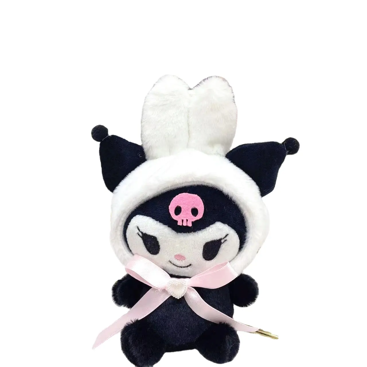 Novo personalizado Kuromi coelho ornamento de pelúcia saco pingente boneca de pelúcia dos desenhos animados anime chaveiro brinquedos de pelúcia para crianças