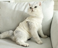 Combinaison de récupération ajustable en coton uni pour animaux de compagnie, respirante, anti-perte de poils, pour la convalescence post-chirurgicale, à porter à la maison pour chiens et chats, toutes saisons