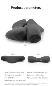 Подушка из пены с эффектом памяти для защиты шеи и поддержки шейного отдела позвоночника, с обратной арочной формой, для использования на кровати - Product Image 6