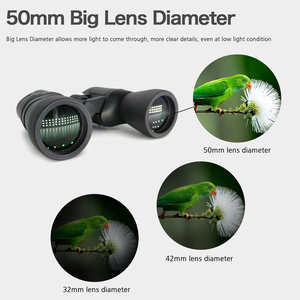 Optique d'observation des oiseaux multicouches 10x50 Jumelles puissantes transparentes durables pour adultes - Product Image 6