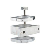 Hongyang - Pince réglable argentée de 80 mm de diamètre, support réglable simple/multi-couches de 80 mm pour broches rondes