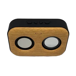 Kunden spezifischer tragbarer Mini-Lautsprecher aus Holz Audiosystem Drahtloser Bluetooth-Lautsprecher mit FM-Radio Retro