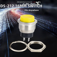Saklar Tombol Tekan Elektronik Plastik DS-212 16mm 3A Momentary Horn Switch 1NC OFF-(ON)