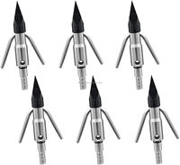 Lot de 12 pointes de flèches de chasse HT en acier inoxydable 420, à visser, 225 grains, pour arc composé, arc classique et arbalète