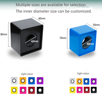 Microphone Logo Drapeau Station Cube Interview Mic Logo ABS Drapeaux TV Station Reporter Mic Cube Box Housse en mousse
