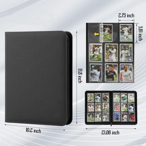 Factory Premium 9 Pocket Custom Pokemoned Pu Leather Trading <b>Card</b> Binder with <b>Embossing</b> Printing 5 Color PP Inner Pages - Product Image 3