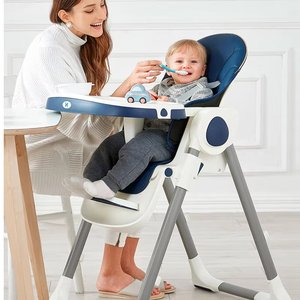 <span class=keywords><strong>Chaise</strong></span> haute pour <span class=keywords><strong>bébé</strong></span> pliable et réglable en hauteur, ergonomique, sans installation, en plastique, avec roulettes, écologique - Product Image 2