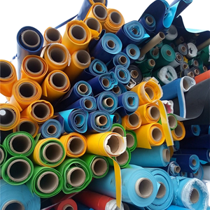 Trọng lượng nhẹ PVC tráng lưới vải bạt giá rẻ giá stocklot cạo Trims Đồng bằng phong cách Bìa Cổ Phiếu rất nhiều - Product Image 1