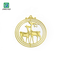 Benutzer definierte geätzte Messing Weihnachts schmuck Edelstahl Weihnachts dekoration Hängende Weihnachts schmuck Gedächtnis geschenke