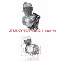Moteur de moto CQJB de haute qualité ZY125/ZY150CC refroidi par air ZY150CC refroidi à l'eau ZY150CC assemblage de moteur de moto refroidi par huile