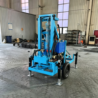 Petite foreuse à eau diesel portable 22HP sur roues