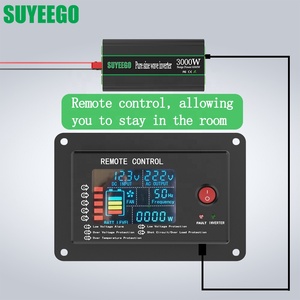 SUYEEGO Inversor de Corriente de Onda Pura Solar Fuera de Red de 500W, 1kW, 2kW, 3kW, 5kW, 6kW, de 12V/24V a 110V/220V - Product Image 6