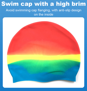 Hombres Mujeres Extra Large Dome Swim Pool Beach Hat Big Bath Silicone Swimming Caps - Product Image 4