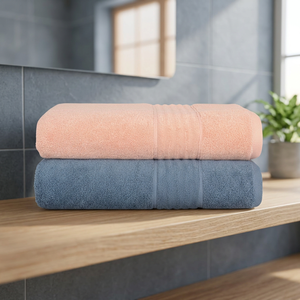 Ensemble de serviettes de bain en coton de luxe, durables, pour hôtel et spa, prix d'usine, essentiels de literie, en gros, bio, écologiques, à carreaux - Product Image 1