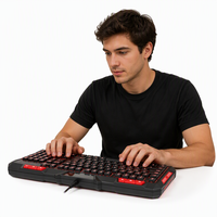 Clavier de jeu mécanique filaire USB Rétroéclairage RVB Anti-ghosting Logo personnalisé Garantie 1 an Compatible Windows 7/8/10 XP Vista