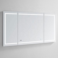 Kabinet Dinding Led Cermin 48 Dalam X 24 Dalam Kamar Mandi, Kabinet Obat Pasang Di Dinding Tersembunyi dengan Jam Digital