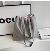 Sac fourre-tout décontracté en toile imperméable pour étudiantes, nouvelle collection été 2025, grande capacité, polyvalent, en polyester