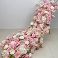GOG033 Décoration de table personnalisée en forme de boule de rose artificielle blanche bordeaux blush bleue Arrangements dorés Centres de table Mariage