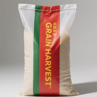 Sacs tissés en polypropylène transparents, colorés, personnalisés, imprimés par gravure, recyclables, thermoscellables, 20 kg, 25 kg, 50 kg, pour le riz
