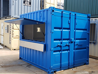 Kiosque de café mobile extensible de 10 pieds en structure acier préfabriquée, idéal pour les hôtels et les immeubles de bureaux