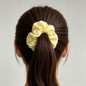 Grands chouchous en satin, style pastoral frais, à volants floraux, élastiques pour cheveux, pour femmes, usage quotidien - Product Image 2
