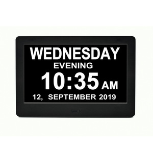 Horloge de bureau numérique avec affichage vidéo AVI MP3 de 7 pouces, fonction d'assombrissement automatique nocturne, ODM/OEM direct usine - Product Image 2