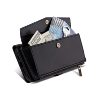 Étui de téléphone magnétique en cuir PU de qualité supérieure avec fentes pour cartes, béquille et protection antichoc pour iPhone 18 Pro Max 17 16 15 Plus 14 Pro Max