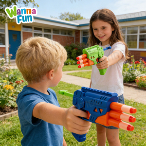 Pistolet lanceur de balles souples multi-barils WANNA FUN, 3 fléchettes en mousse incluses, jouet de pistolet à balles souples pour enfants, sûr pour les jeux en plein air - Product Image 3