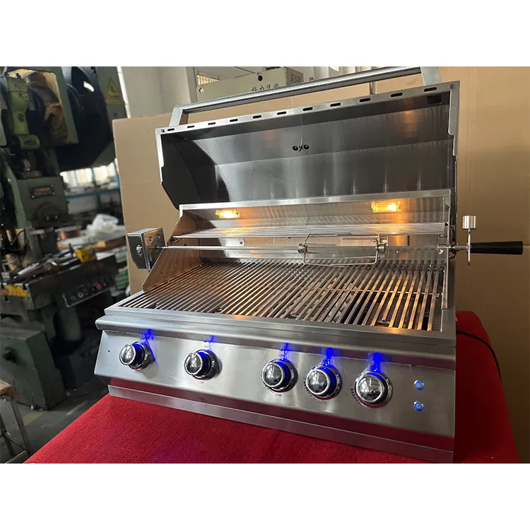 Outdoor 4 Burners With Infrared Flame Safety Device Bbq Built In Gas Grill Bbq Built In Barbecue Grill