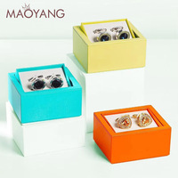 Boîte Cadeau Luxe pour Boutons de Manchette, Coque Acrylique, Intérieur Velours Perlé, Étui de Présentation pour Boutons de Manchette Homme, Boîte d'Emballage Bijoux