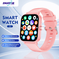 Montre connectée S3 pour femmes, écran tactile IPS HD de 1,83 pouces, appels sans fil, moniteur de fréquence cardiaque, suivi du sommeil, étanche IP68
