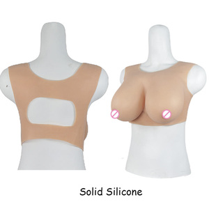 Prothèse mammaire en silicone B-I Cup, faux seins volumineux, forme de poitrine, col bas, prothèse mammaire pour cosplay, travestissement - Product Image 1
