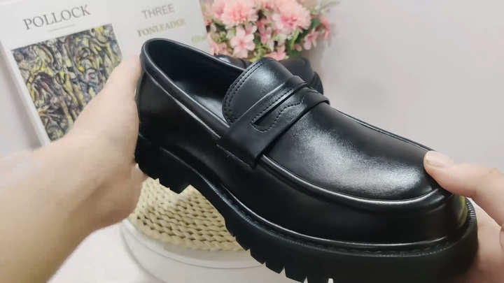 Thick Sole Black Formal Wedding Shoes - Comfort & Durability Thick Sole Black Formal Wedding Shoes - Comfort & Durability