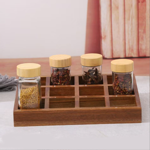Espositore di olio essenziale di <span class=keywords><strong>spezie</strong></span> in <span class=keywords><strong>legno</strong></span> di Acacia 12 quadrati - Product Image 3