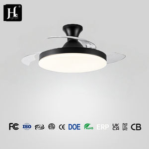 Ventilador de Techo Moderno con Motor de CC Retráctil y Luz LED, Diseño Invisible y Control Remoto Regulable para Sala de Estar - Product Image 5