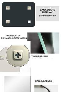 Frameless Modern Wall <b>Mirror</b> with Smooth Durable Glass Ideal <b>for</b> Living Room <b>Bedroom</b> Office and Hotel Spaces - Product Image 6