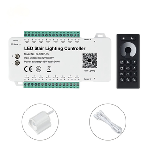 Controlador de Iluminación LED Profesional RL-STEP-P5 de 16 Pasos con Interruptor Manual, Carga Máxima de 240W, Salida de 10A, Control Remoto de 15M para Tira LED - Product Image 1