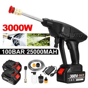 ปืนฉีดน้ำแรงดันสูงไร้สาย 3000W 100 บาร์ สำหรับล้างรถยนต์ แบตเตอรี่ 25000mah พร้อมเครื่องทำโฟม - Product Image 1