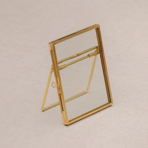 Superior Best Quality Clear <b>Glass</b> Gold Finished Rectangle Tabletop Decorative <b>Photo</b> Decoration Memories <b>Photo</b> Storage <b>Frame</b> Deco - Product Image 1