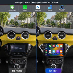 Estéreo <span class=keywords><strong>para</strong></span> Auto Personalizado de Fábrica, Pantalla Táctil IPS de 9 Pulgadas, CarPlay, Android Auto, Audio de Alta Resolución <span class=keywords><strong>para</strong></span> Opel Corsa 2015, Opel Adam 2013-2016 - Product Image 1