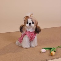 Vêtements pour chiens en gros : Robe à carreaux tendance 2026 pour petits chiens et chats, style coréen, vêtements pour chiots, nouvelle collection printemps-été