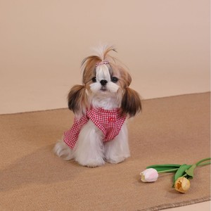 Pakaian Hewan Peliharaan ZHONGYA Model Baru Musim Semi dan Musim Panas, Gaun Kotak-kotak untuk Kucing dan Anjing, Gaya Internet Red Plaid Dress Bitter Bear Marzis untuk Anjing Kecil, Gaya Ins - Product Image 3