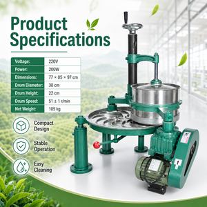 Máquina Eléctrica Pequeña para Enrollar Hojas de Té Verde, Negro y Oolong, Equipo Compacto para el Procesamiento de Té - Product Image 2