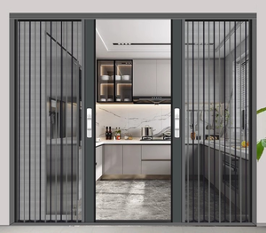 Porte <span class=keywords><strong>moustiquaire</strong></span> en maille de diamant Fenêtre <span class=keywords><strong>moustiquaire</strong></span> pliante en alliage d'aluminium Anti-bug Anti-vol <span class=keywords><strong>Rail</strong></span> suspendu Porte coulissante pliante - Product Image 2