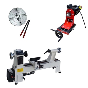 Mini Torno de Madera para Bricolaje, Herramienta de Carpintería Doméstica con Control de Velocidad Continuo y Conjunto de Motor Central - Product Image 3