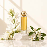 Flacon de parfum rond en verre de luxe avec atomiseur à fine brume, logo personnalisé du fabricant, 15 ml, 20 ml, 30 ml, 50 ml, 100 ml
