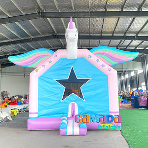 गर्म बिक्री में inflatable उछाल घर आउटडोर यूनिकॉर्न यूनिसेक्स बाउंसी कैरल्स यू-वी-प्रोटेक्टिव लौ रिटेलेंट 1000 किलोग्राम क्षमता - Product Image 3