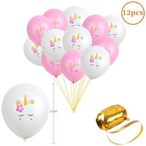 144 pièces de luxe <span class=keywords><strong>licorne</strong></span> fête servir 16 bannière/toile de fond/ballons/chapeaux/assiettes/nappe mariage <span class=keywords><strong>anniversaire</strong></span> fournitures - Product Image 5